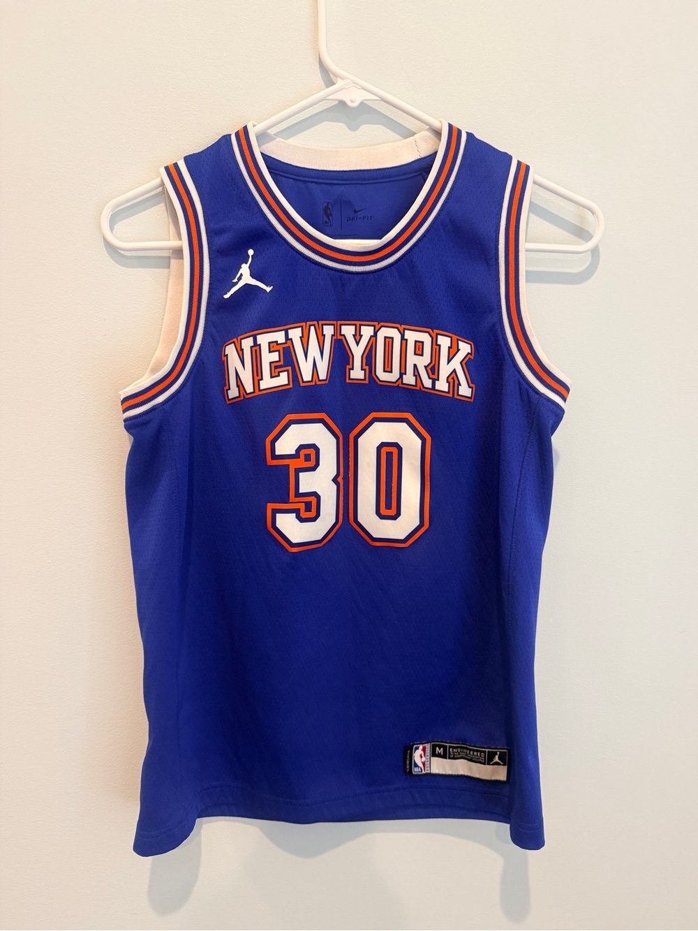 Nike Blue and Orange Basketball Jersey